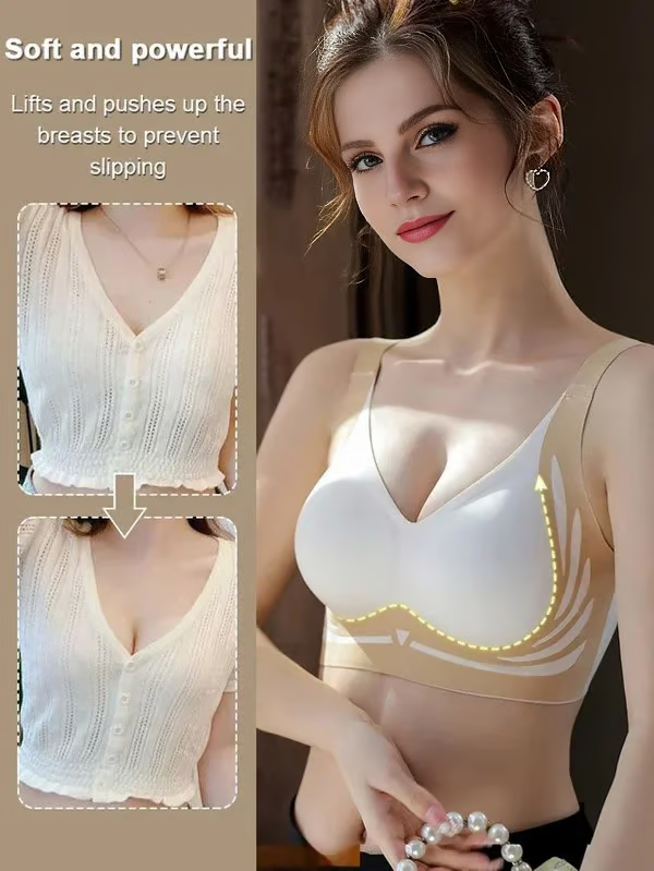🔥🎁Super gather bra | Wireless Push-up Bra👍No more sagging breasts