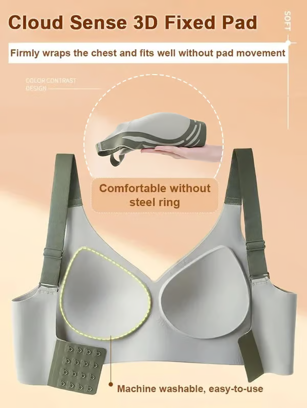 🔥🎁Super gather bra | Wireless Push-up Bra👍No more sagging breasts