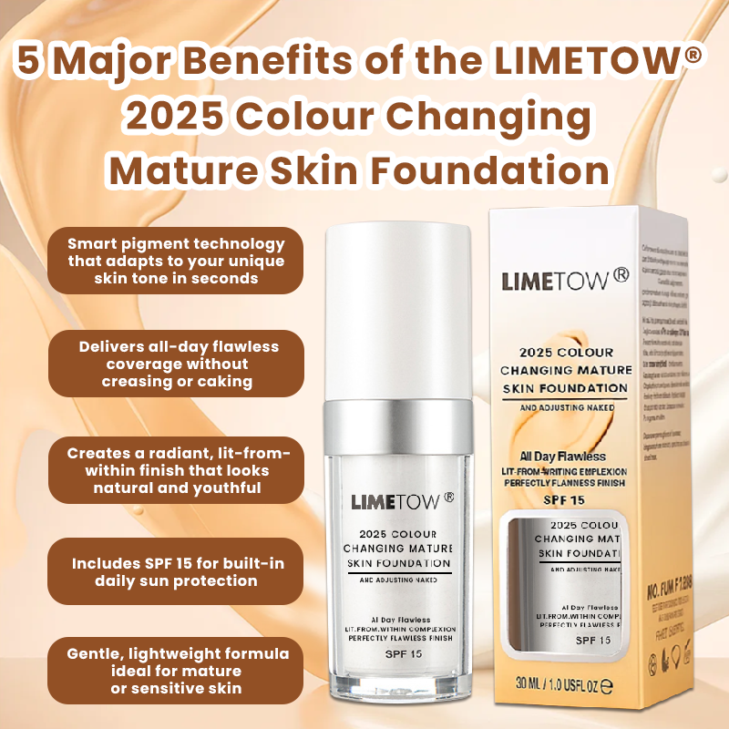 LIMETOW® 2025 Colour Changing Mature Skin Foundation
